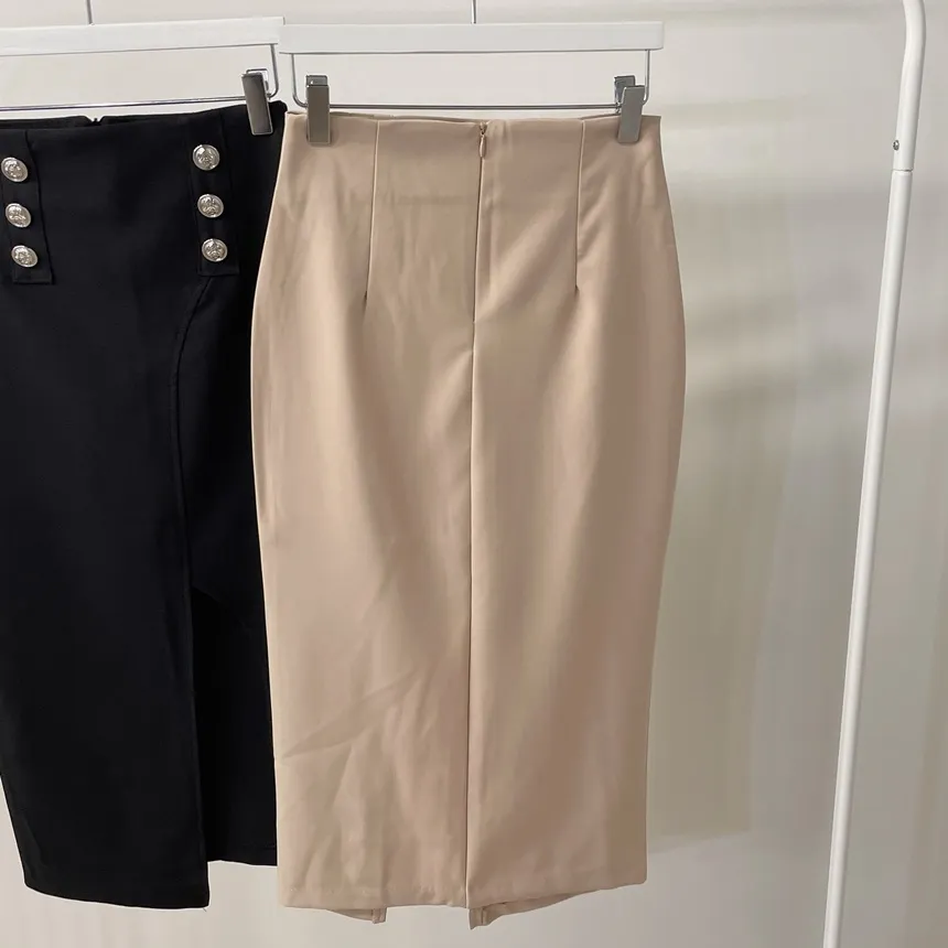 スリットボタンHラインスカート | mirangmirang | 詳細画像36