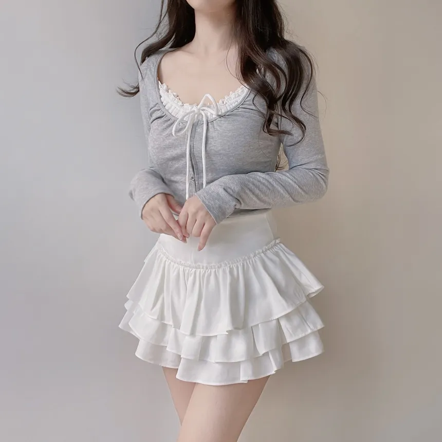 ティアードフリルミニスカート | mirangmirang | 詳細画像6