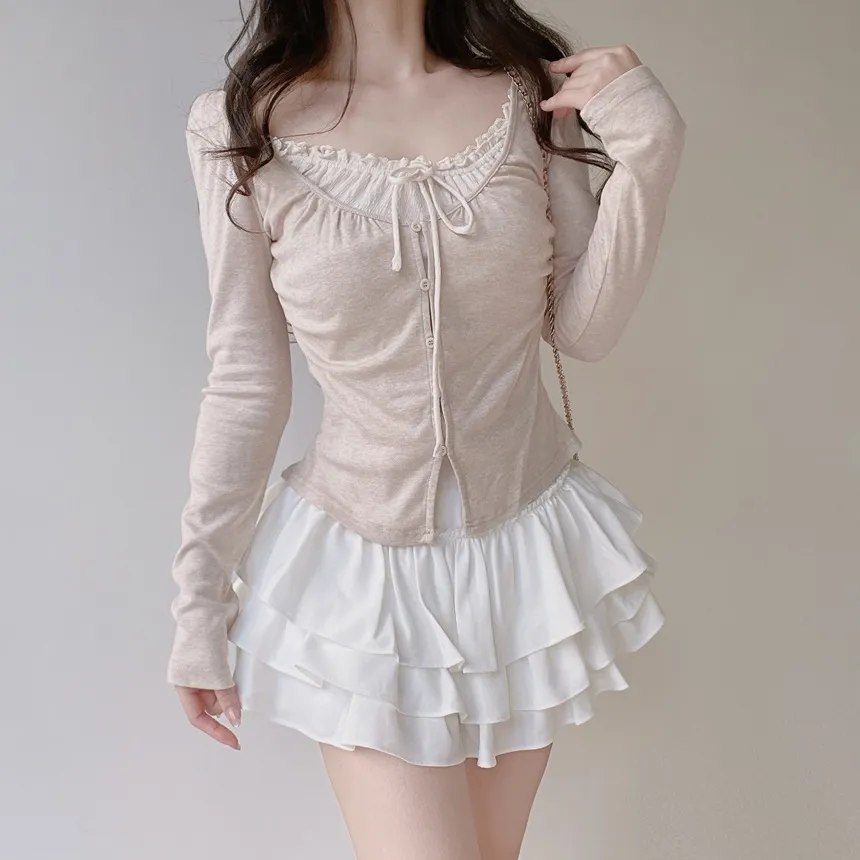 ティアードフリルミニスカート | mirangmirang | 詳細画像16