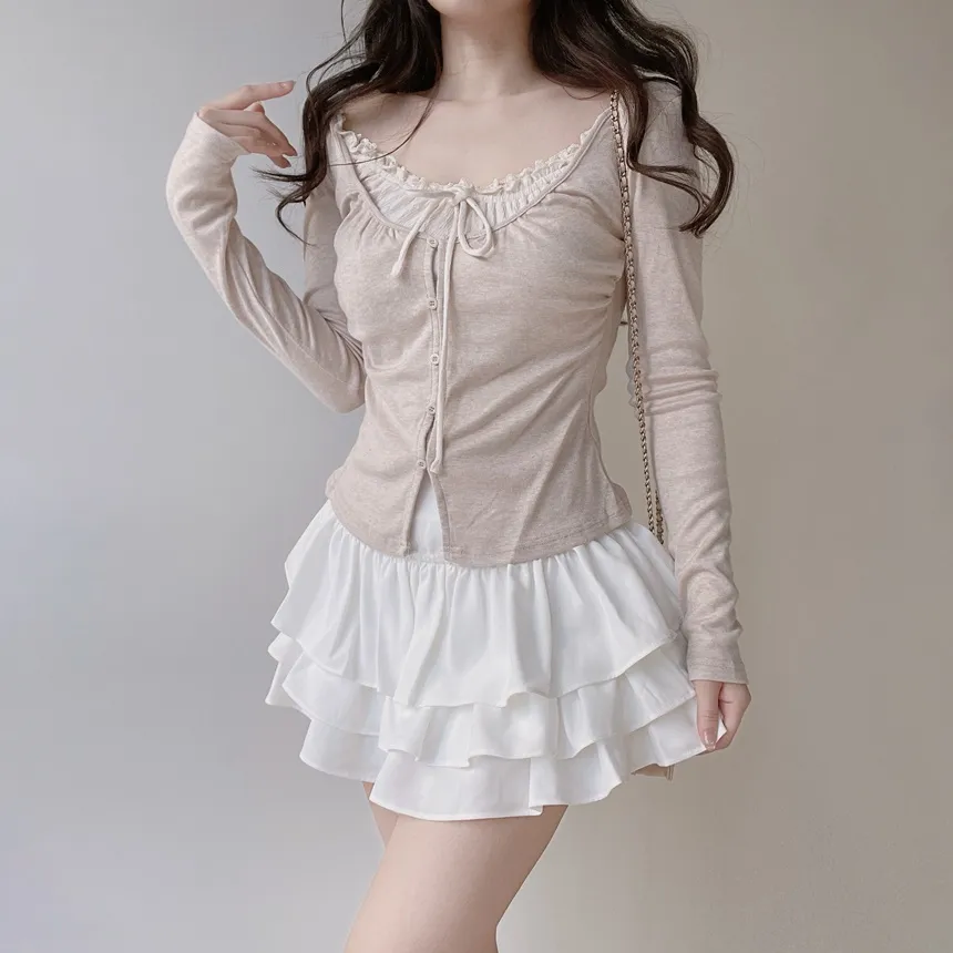 ティアードフリルミニスカート | mirangmirang | 詳細画像17