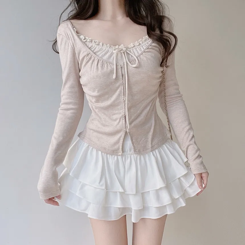 ティアードフリルミニスカート | mirangmirang | 詳細画像19