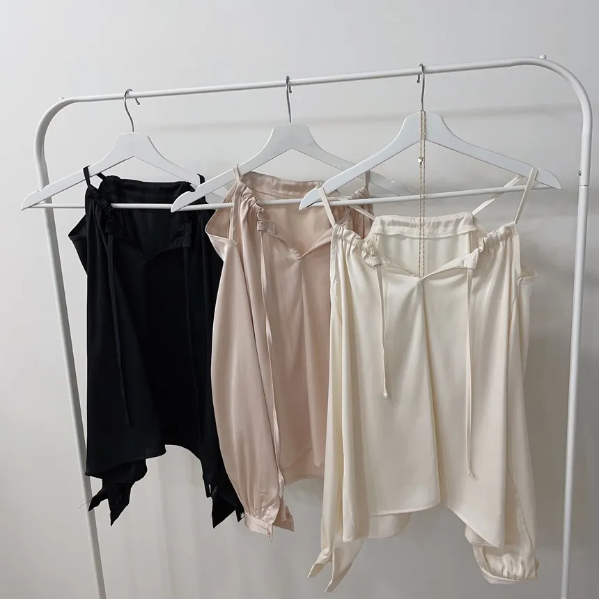 ネックレス付リボンホルターネックブラウス | mirangmirang | 詳細画像16