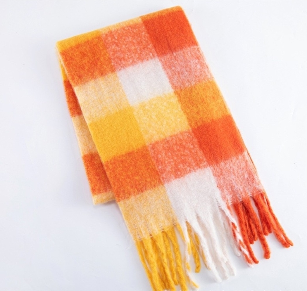 フリンジチェックカラーマフラー | 詳細画像4