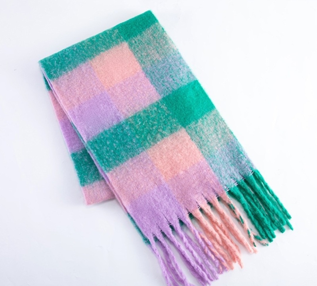 フリンジチェックカラーマフラー | 詳細画像6