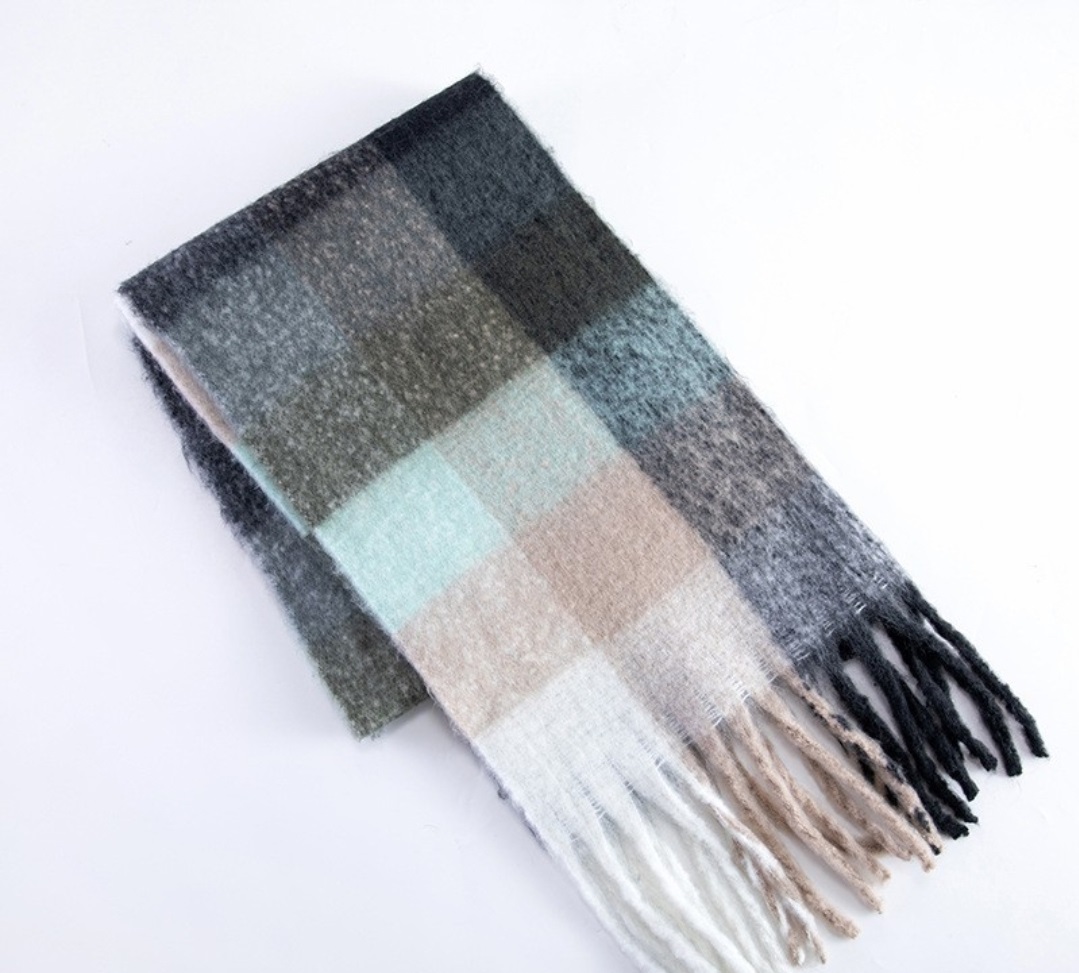 フリンジチェックカラーマフラー | 詳細画像7