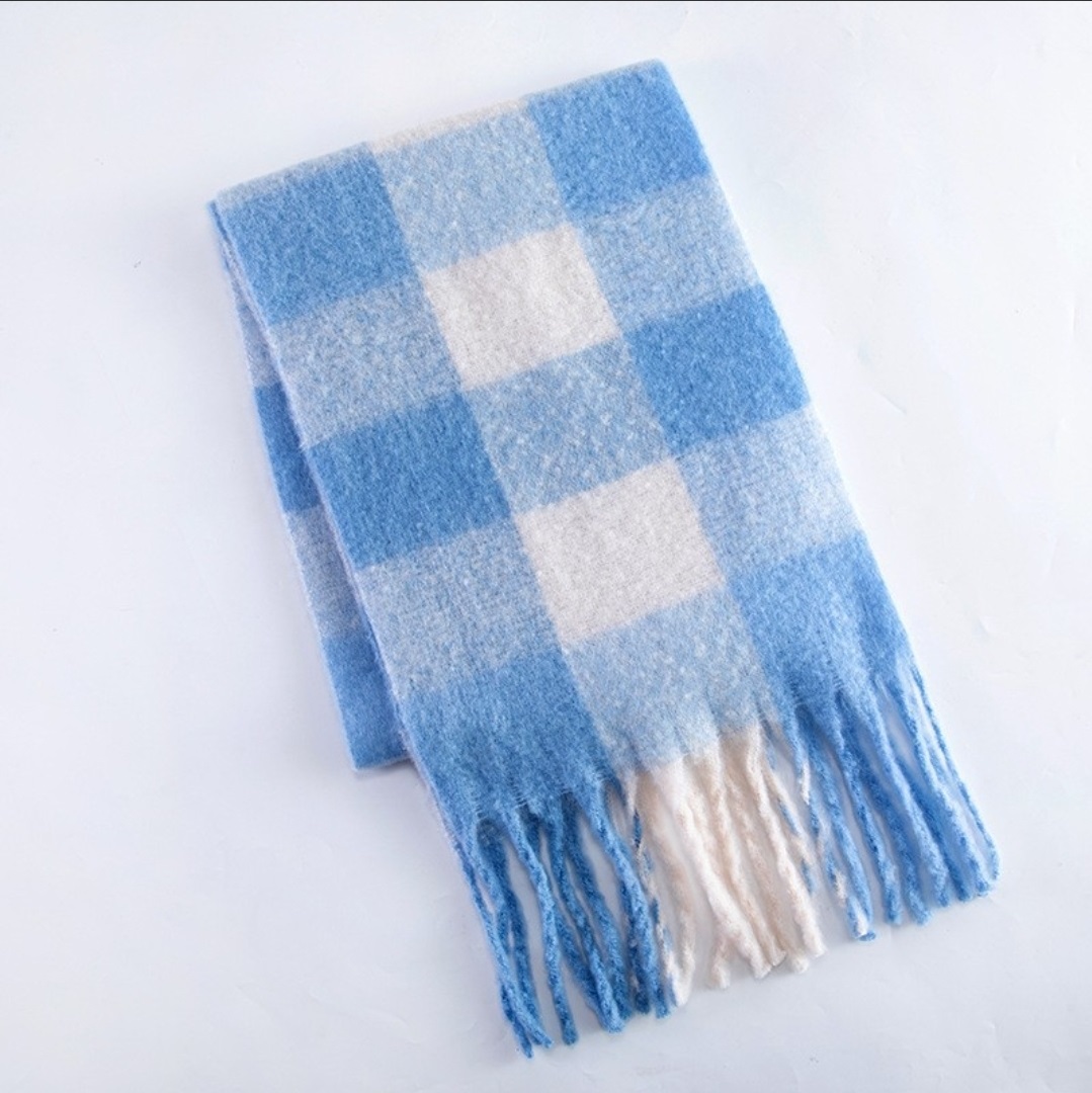 フリンジチェックカラーマフラー | 詳細画像9