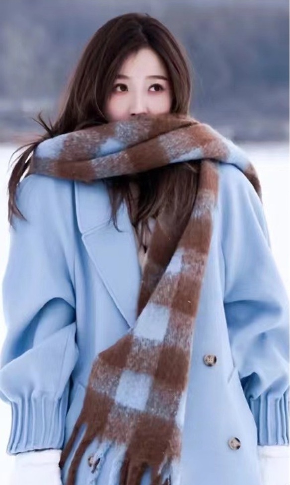 フリンジチェックカラーマフラー | 詳細画像13