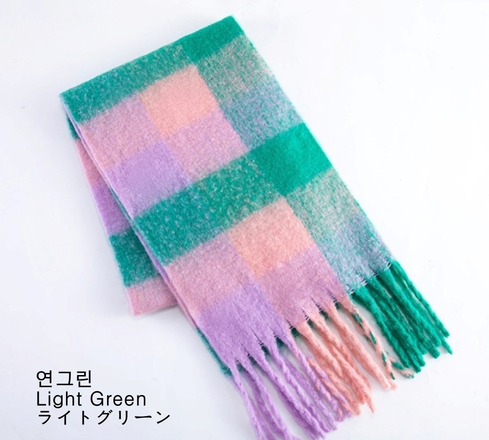 フリンジチェックカラーマフラー | 詳細画像17