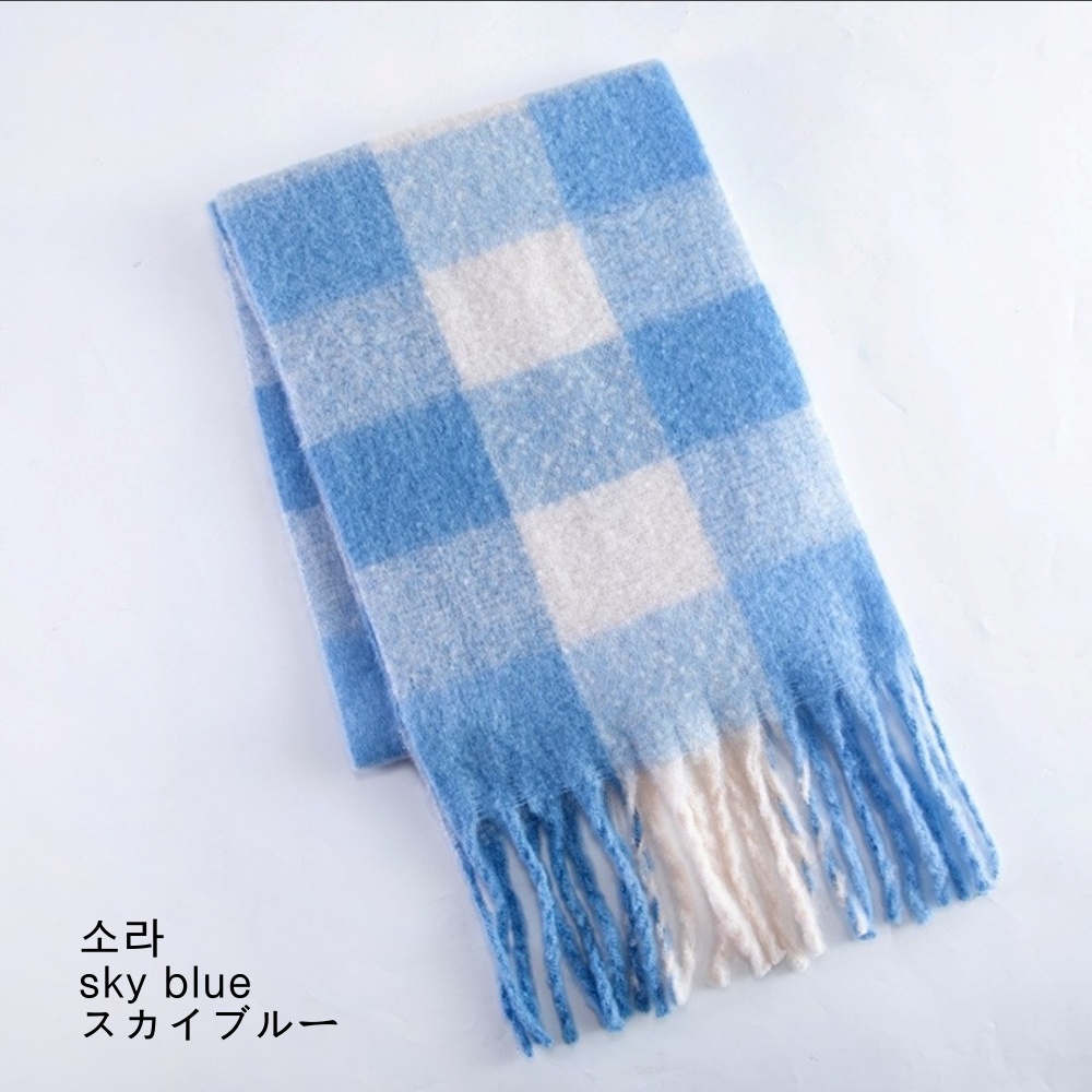 フリンジチェックカラーマフラー | 詳細画像19