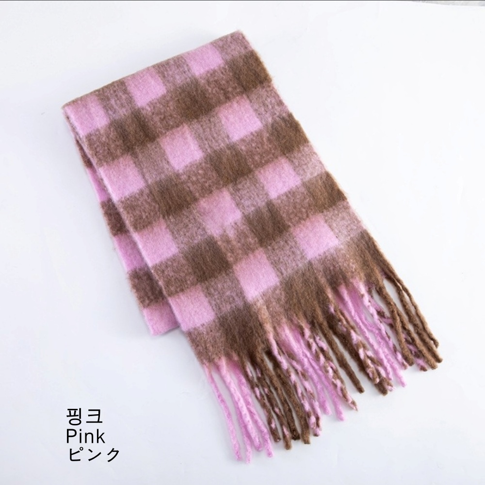 フリンジチェックカラーマフラー | 詳細画像20