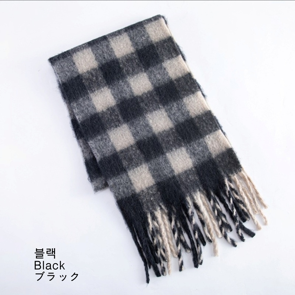 フリンジチェックカラーマフラー | 詳細画像21