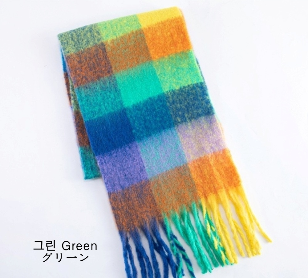 フリンジチェックカラーマフラー | 詳細画像23