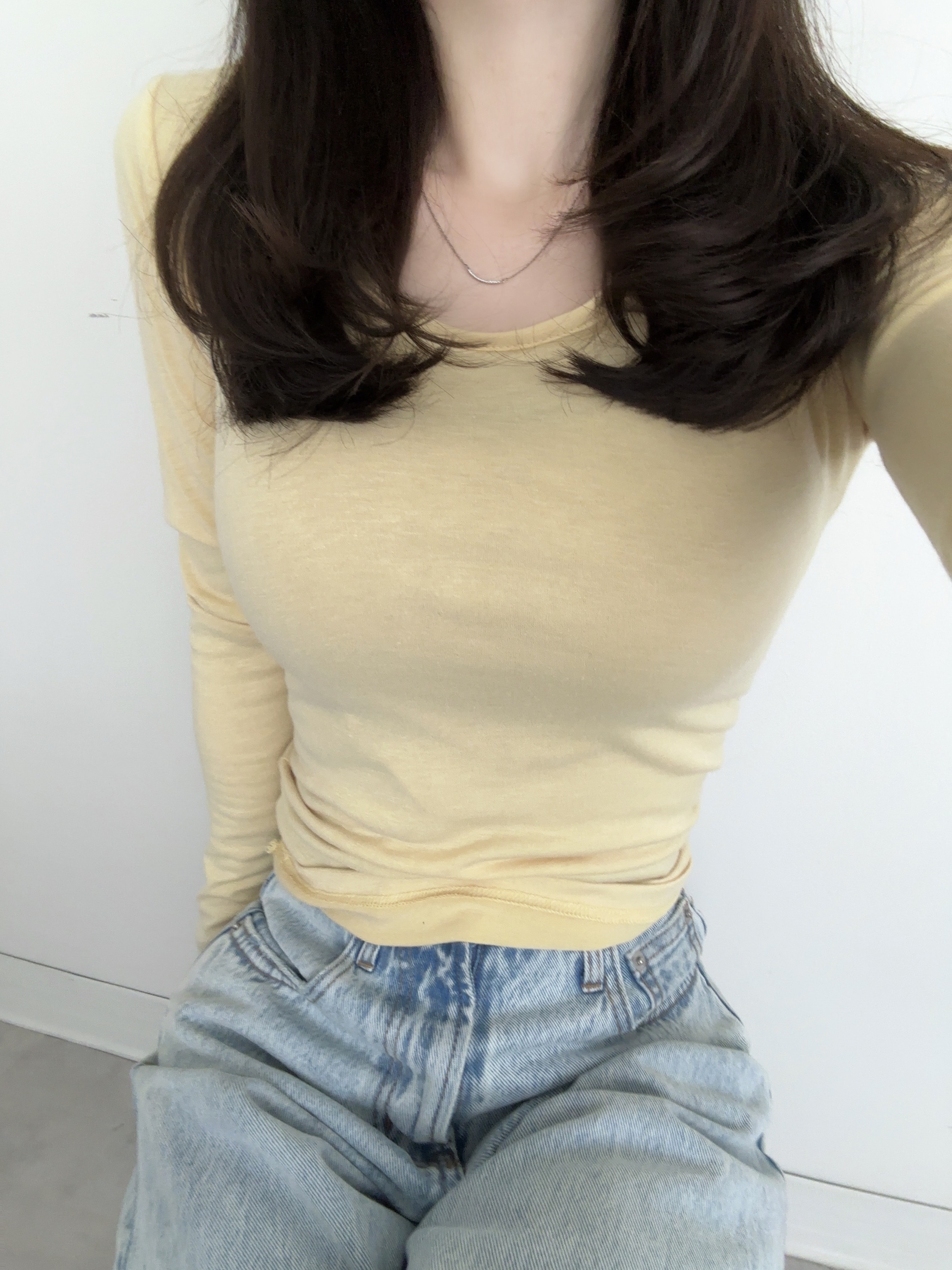 Uネックベーシックトップス | 詳細画像4