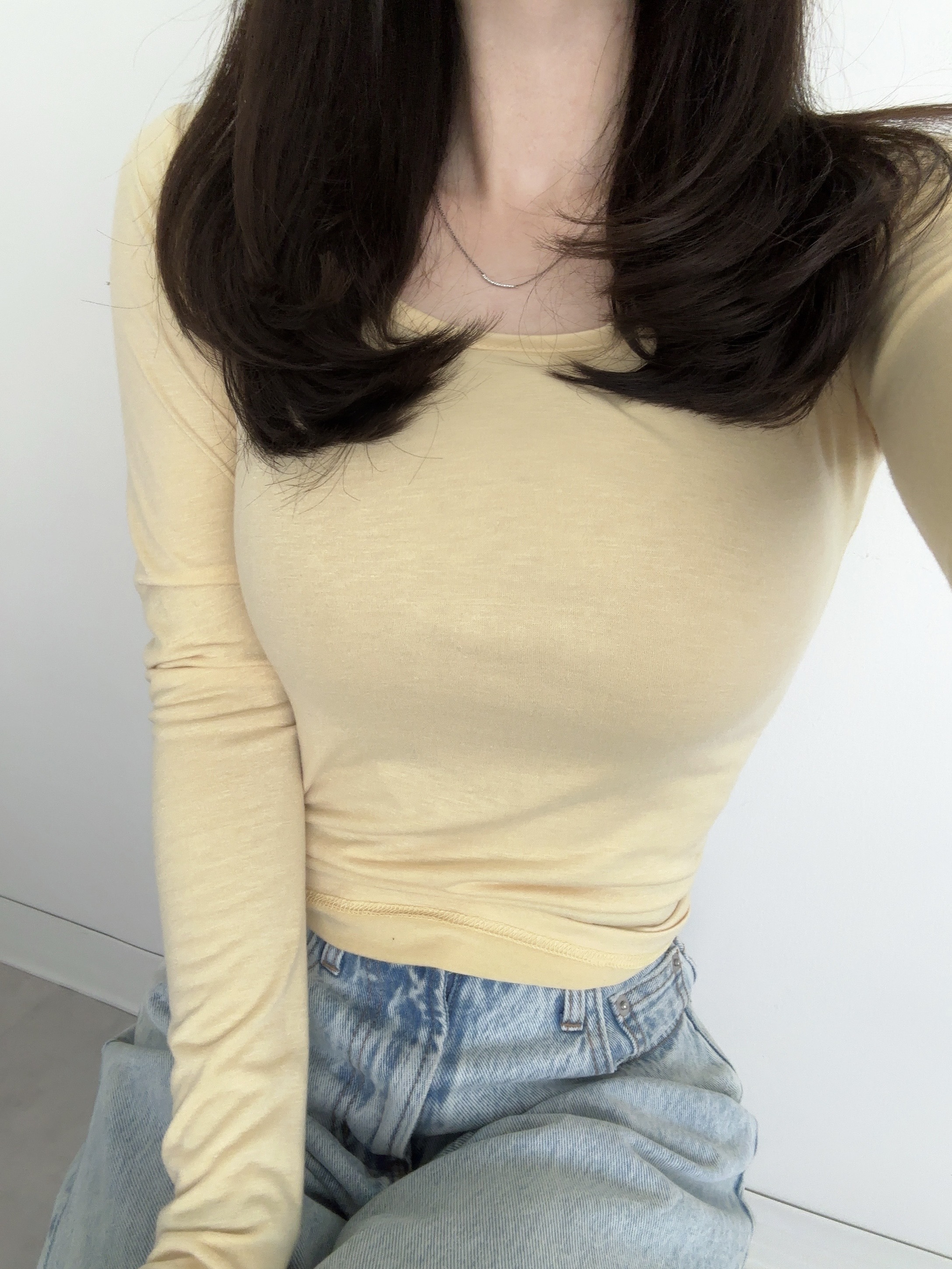 Uネックベーシックトップス | 詳細画像5