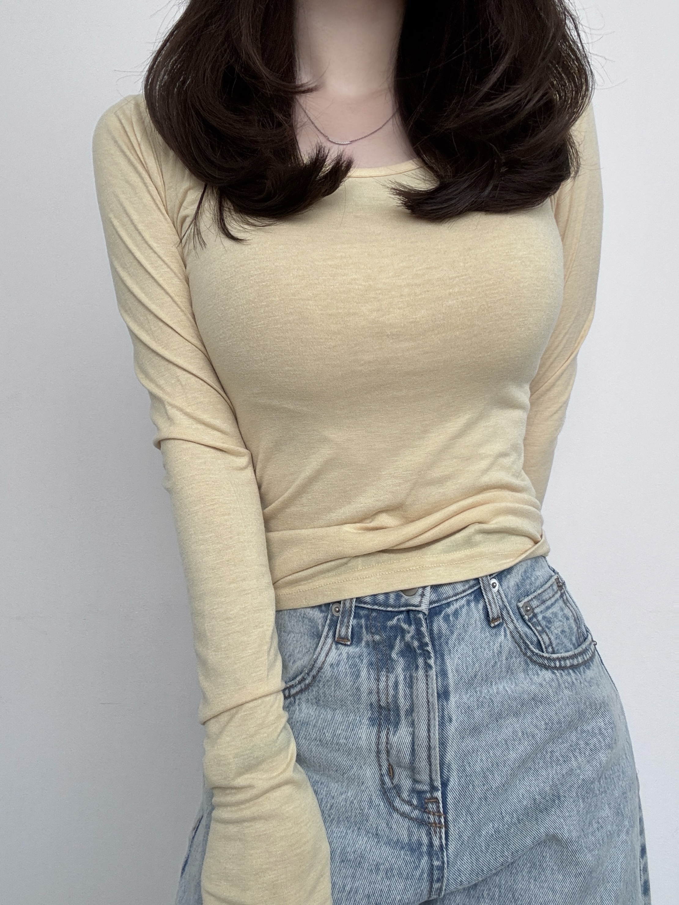 Uネックベーシックトップス | 詳細画像9