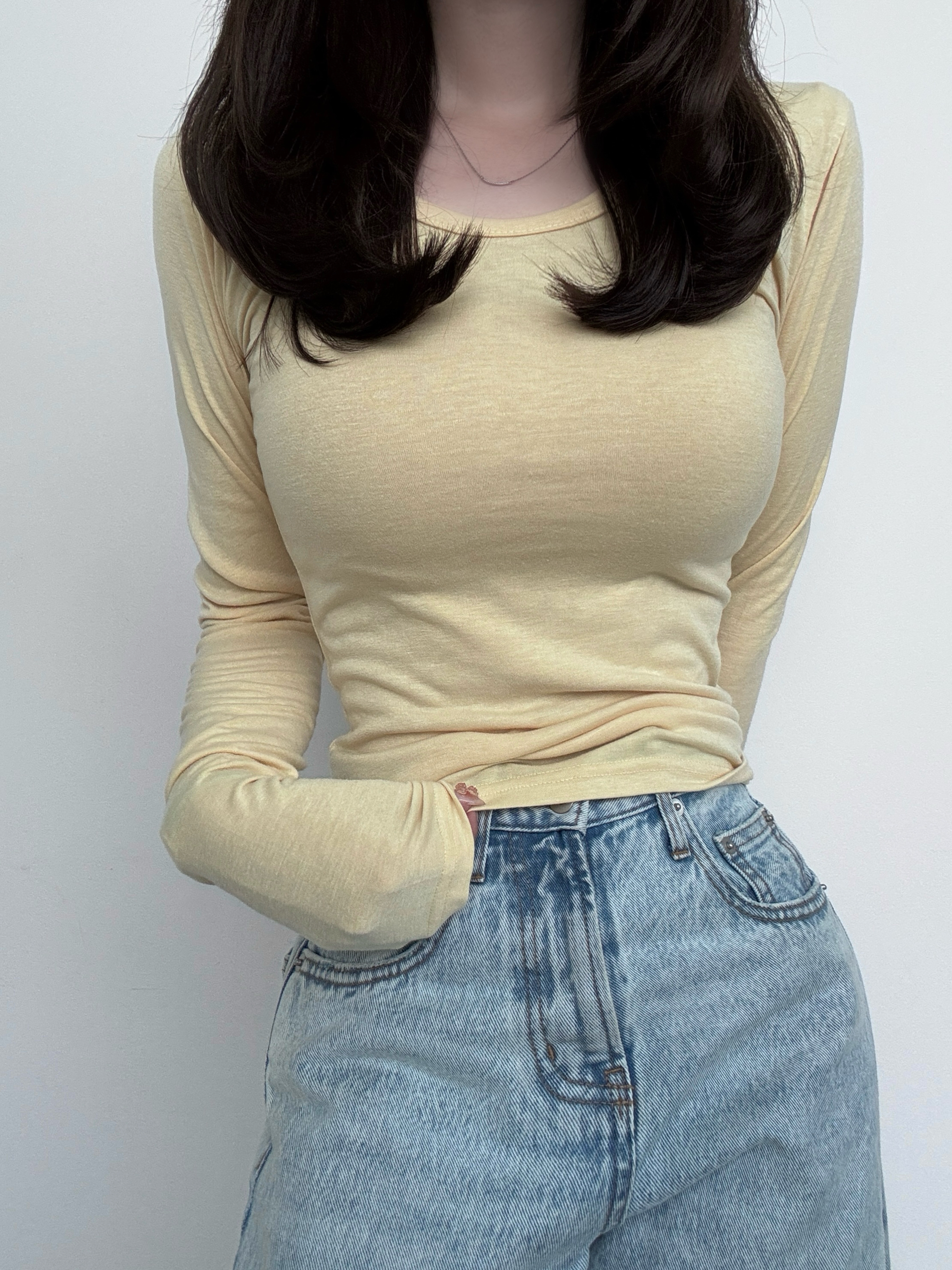 Uネックベーシックトップス | 詳細画像10