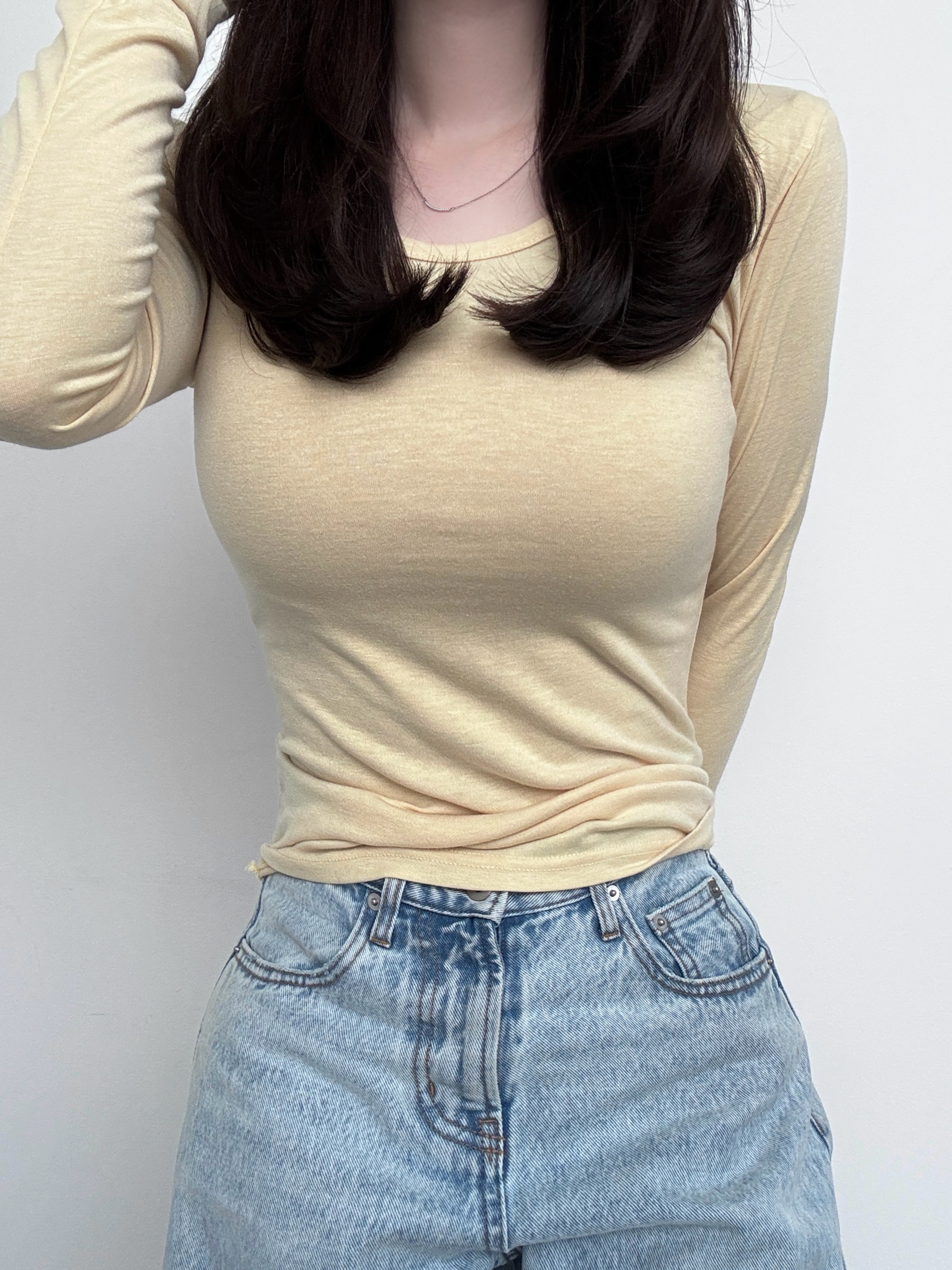 Uネックベーシックトップス | 詳細画像11