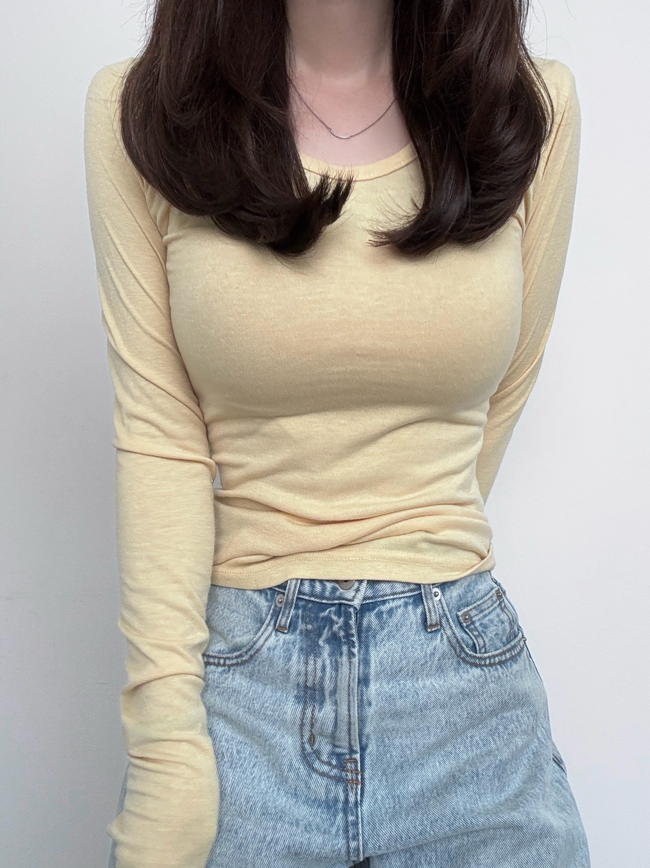 Uネックベーシックトップス | 詳細画像12