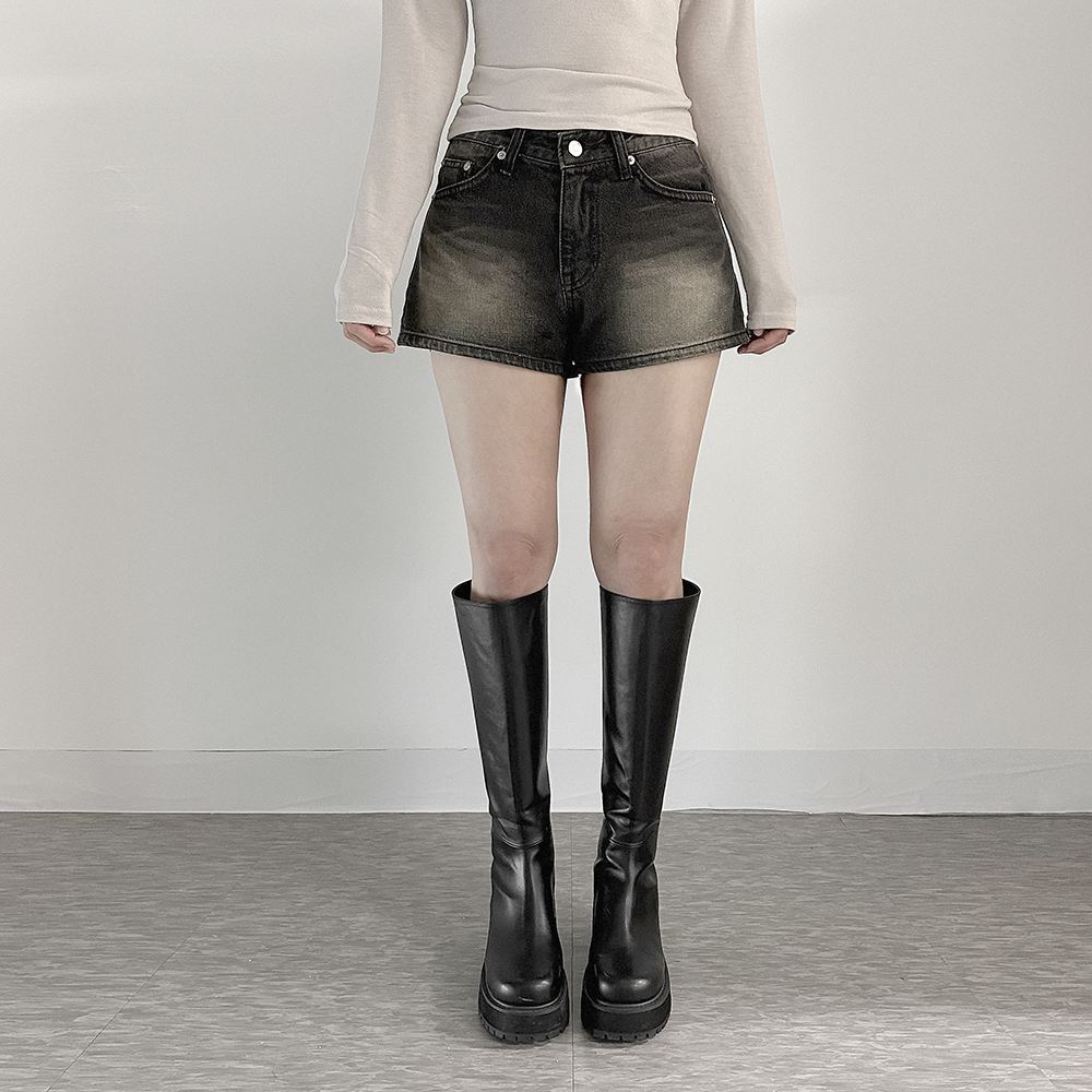 デニムショートローライズウォッシングデニムパンツショートパンツ