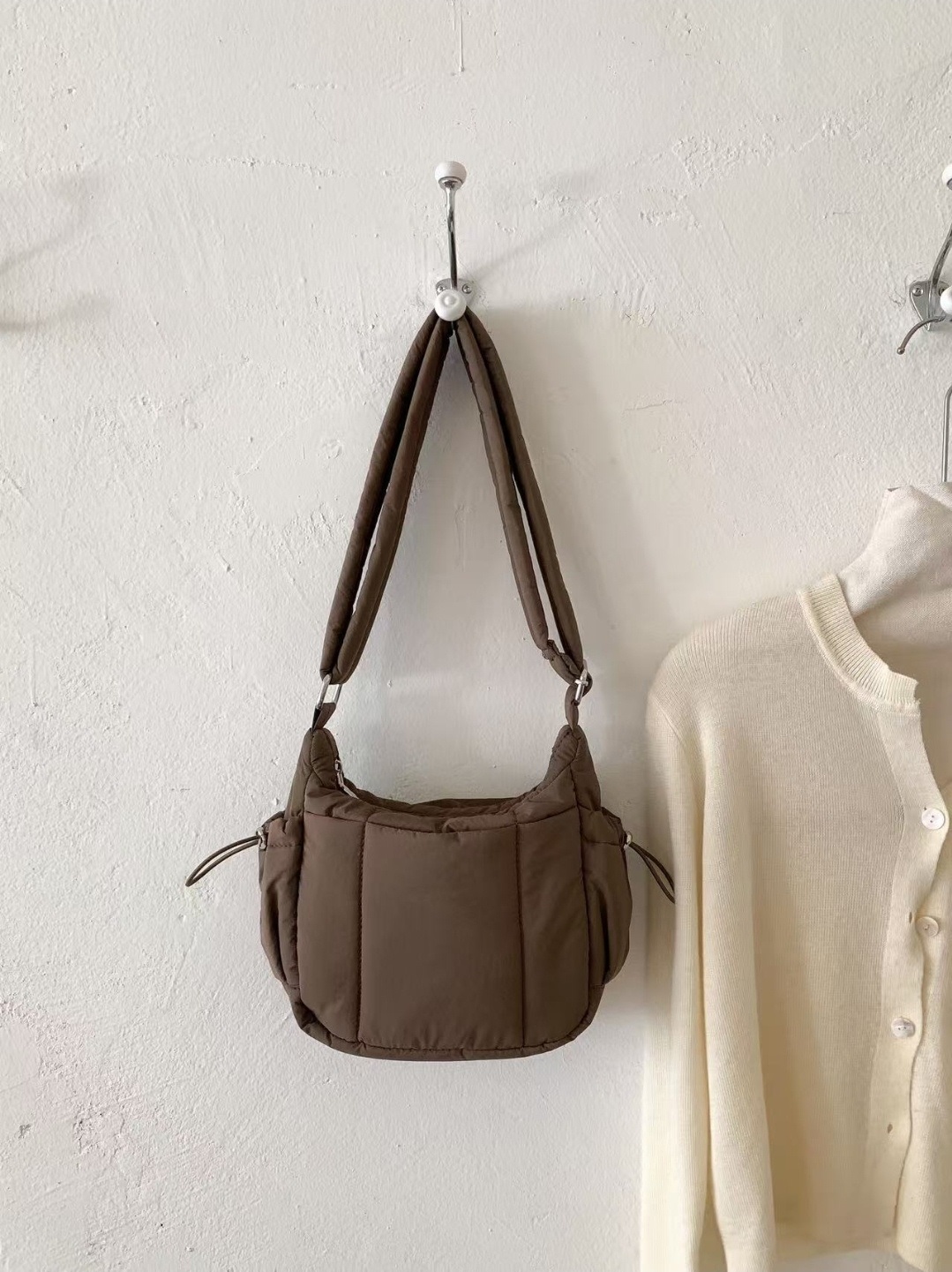 2WAY中綿ポケットドローコードショルダーバッグショルダーバッグ | 詳細画像11