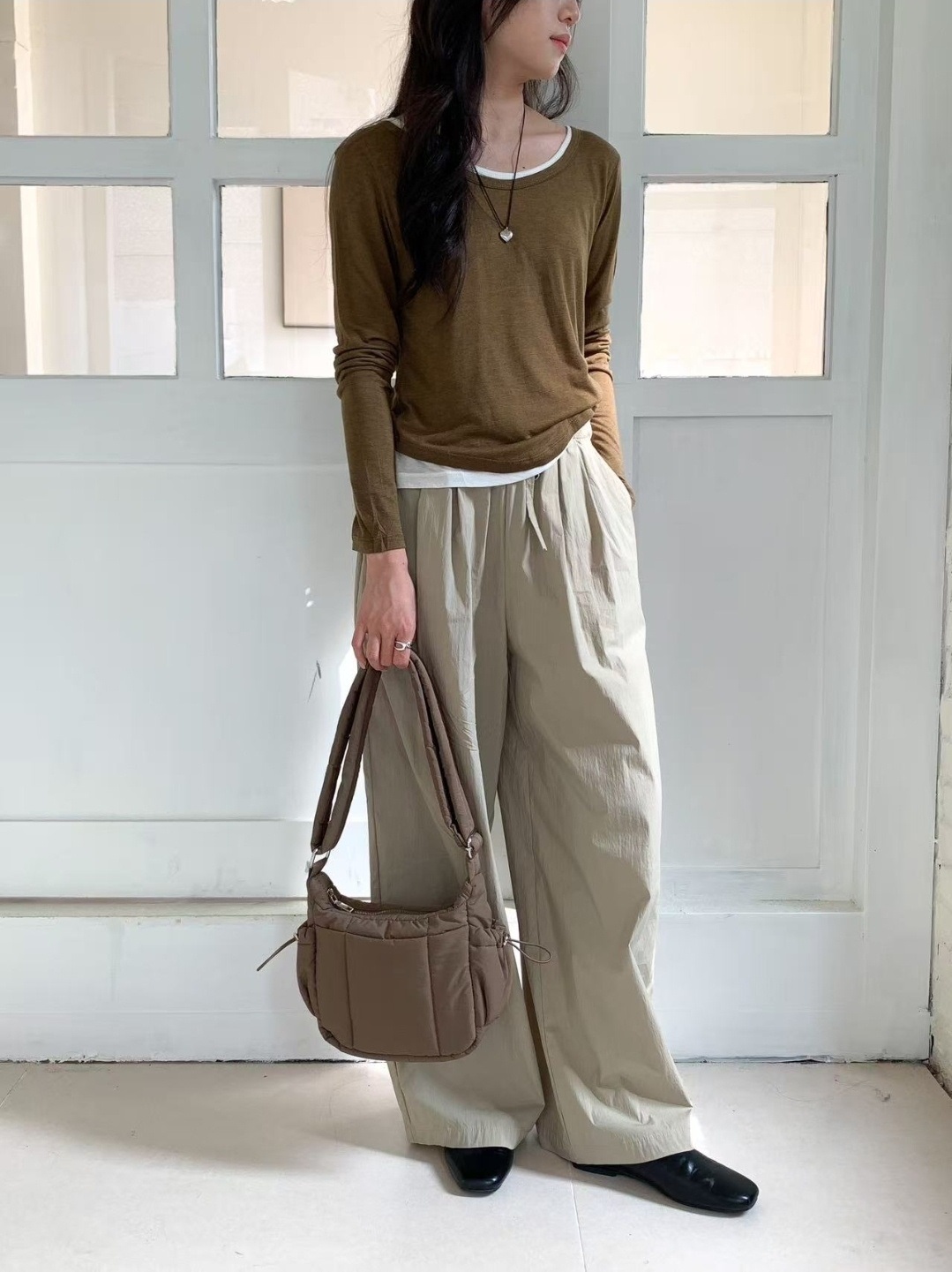 2WAY中綿ポケットドローコードショルダーバッグショルダーバッグ | 詳細画像15