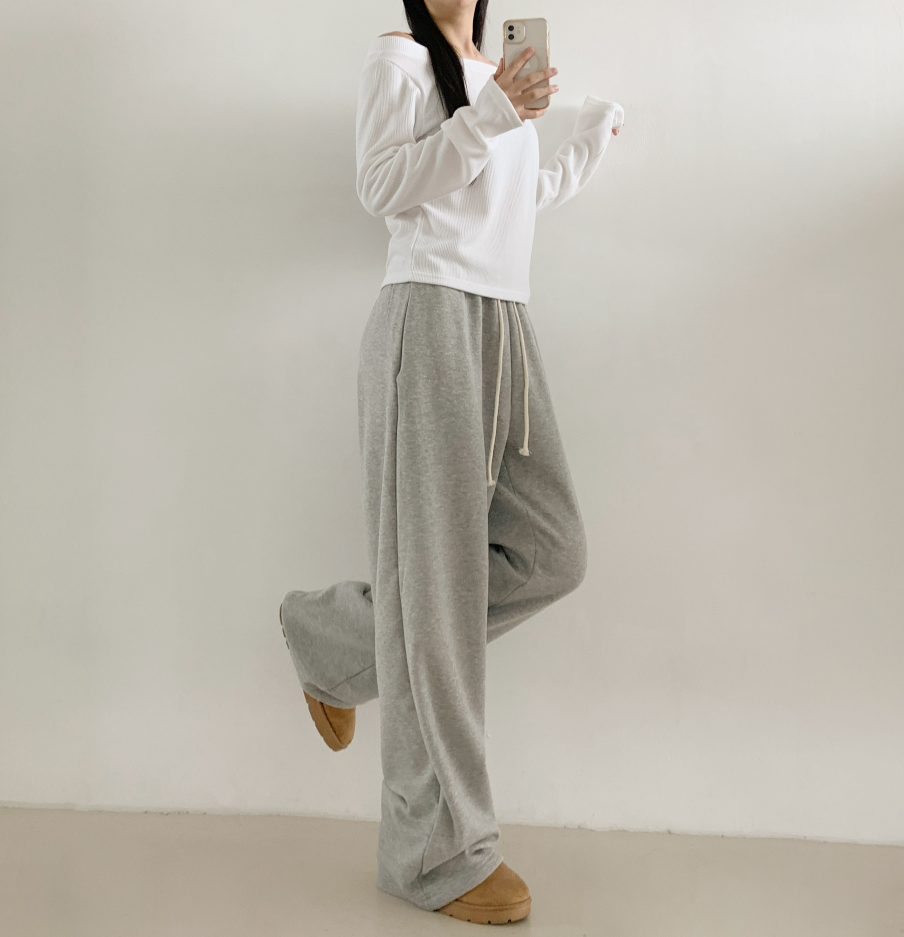 ファー裏地ゴムワイドパンツ | 詳細画像7