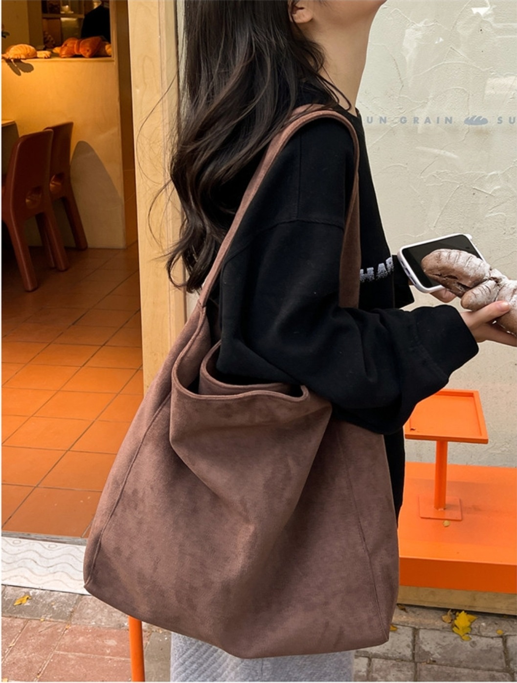 スエード調ビッグショルダーバッグ | 詳細画像2