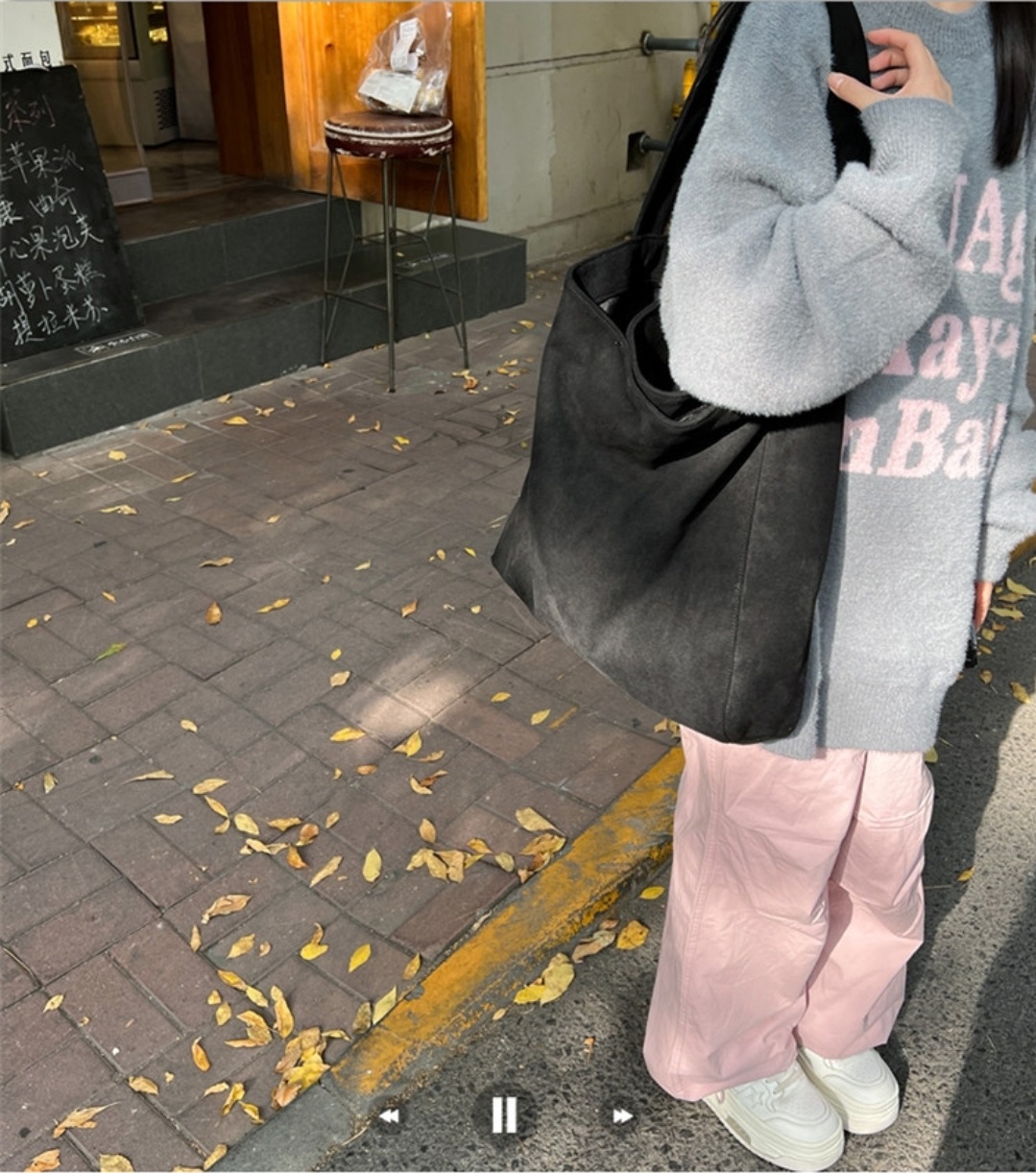 スエード調ビッグショルダーバッグ | 詳細画像5