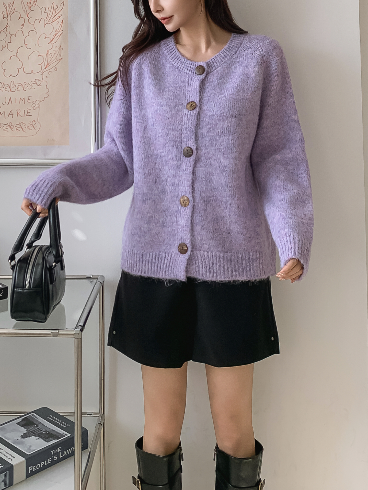 ラウンドネックルーズカーディガン | 詳細画像4