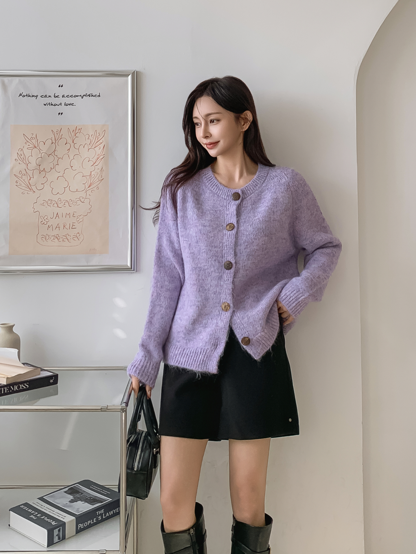 ラウンドネックルーズカーディガン | 詳細画像8