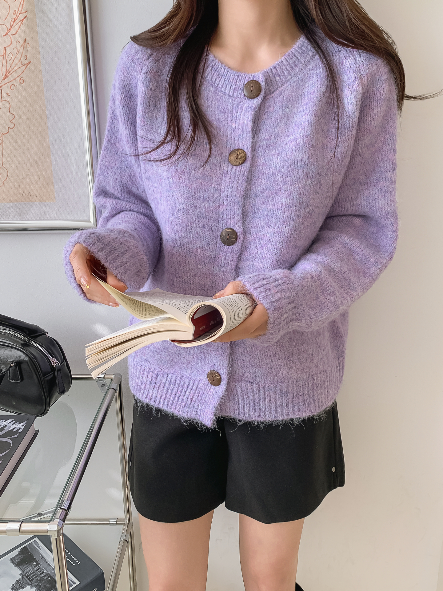 ラウンドネックルーズカーディガン | 詳細画像14