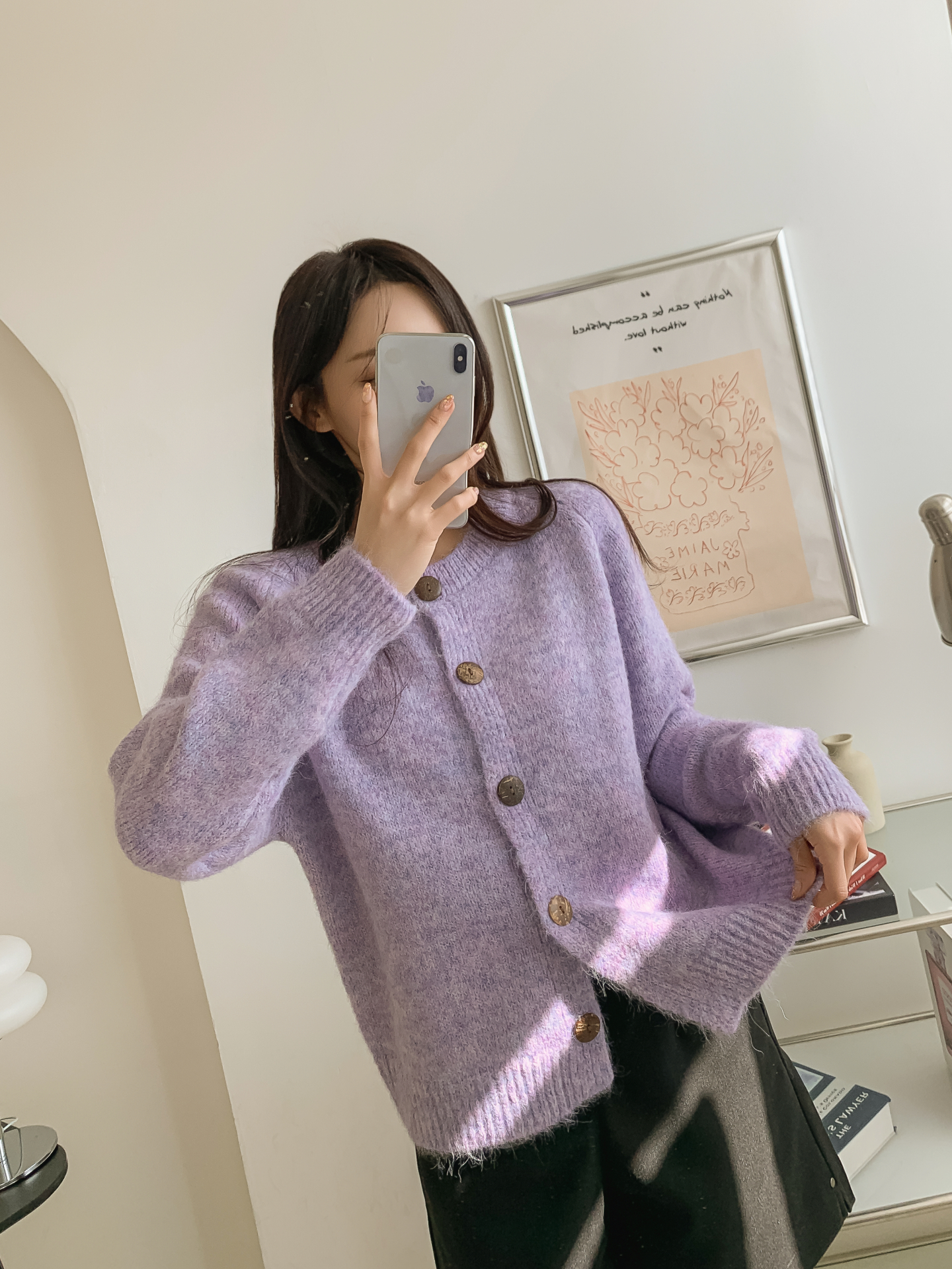 ラウンドネックルーズカーディガン | 詳細画像18