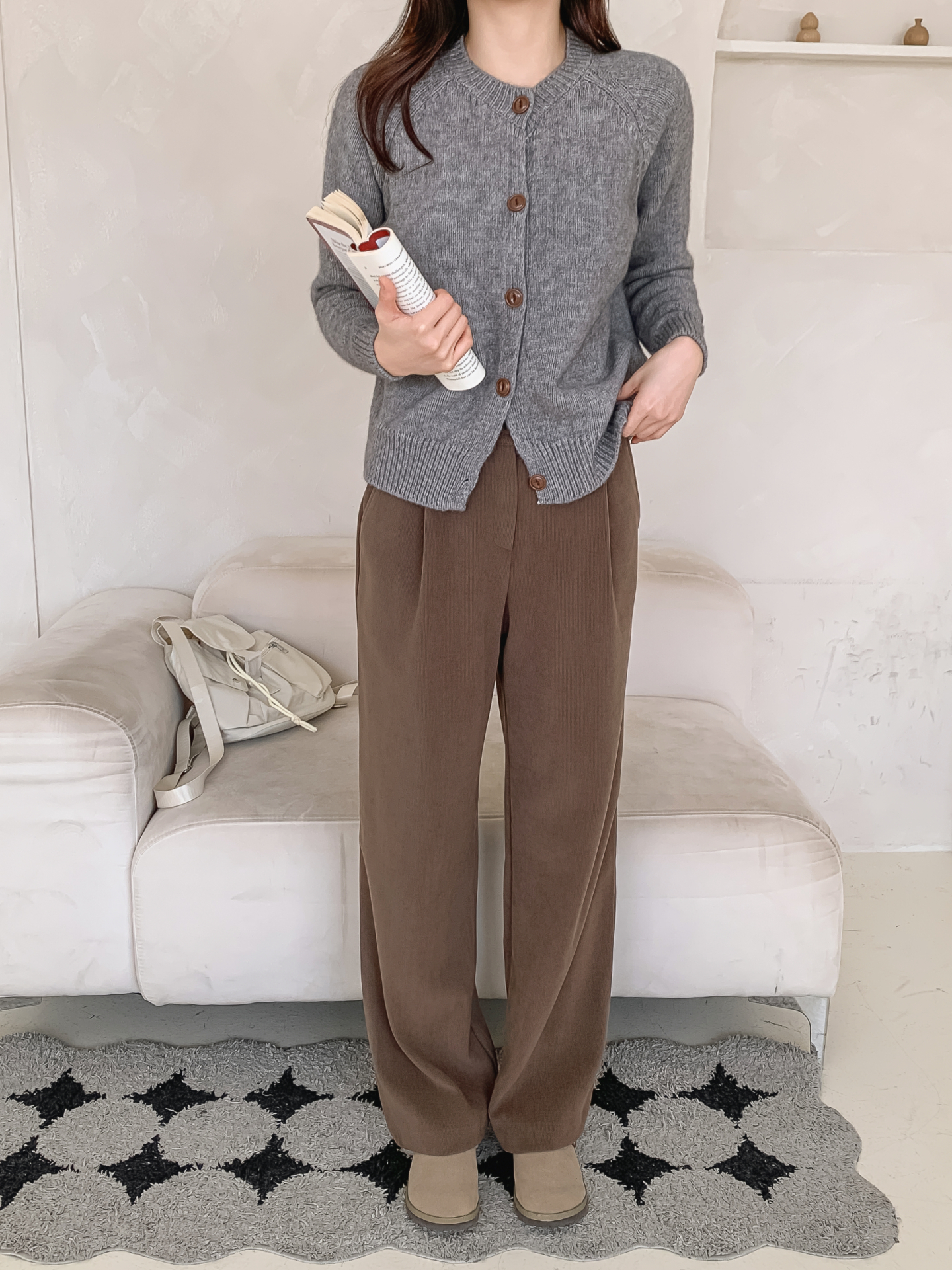 ラウンドネックラインカーディガン | 詳細画像12