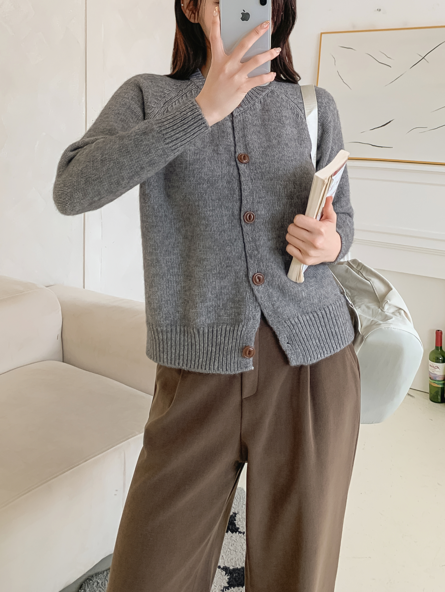 ラウンドネックラインカーディガン | 詳細画像16