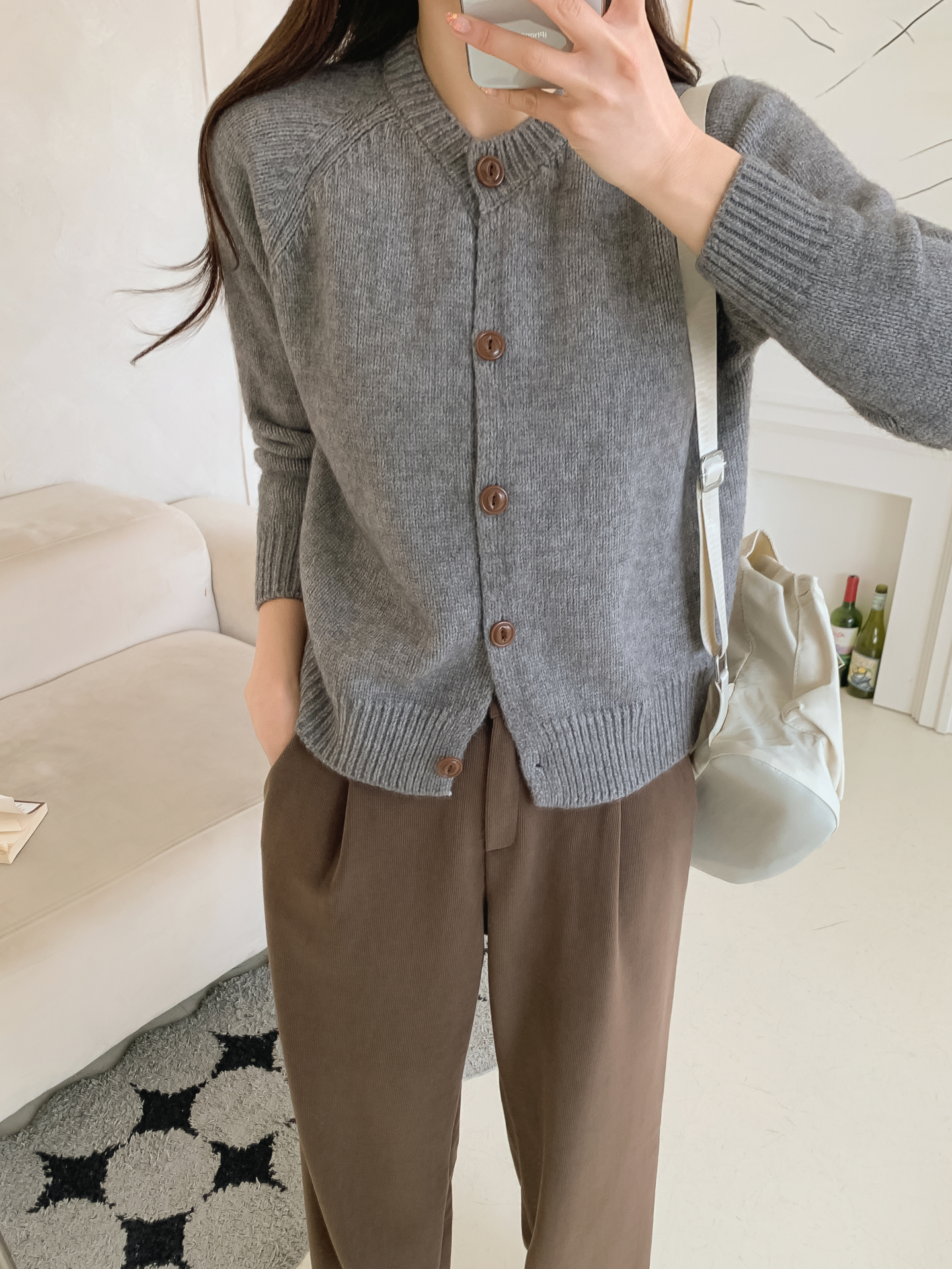 ラウンドネックラインカーディガン | 詳細画像17