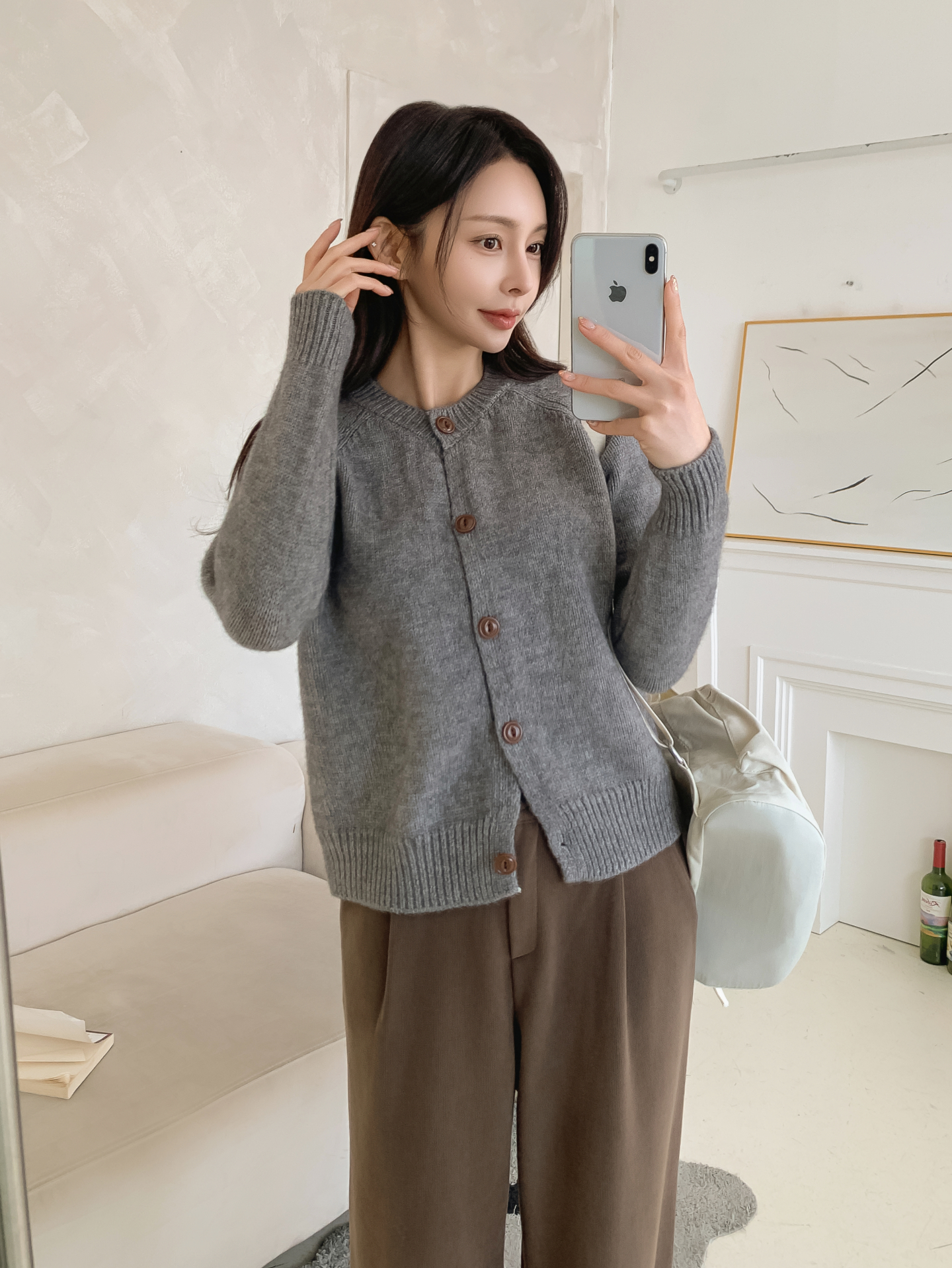 ラウンドネックラインカーディガン | 詳細画像18