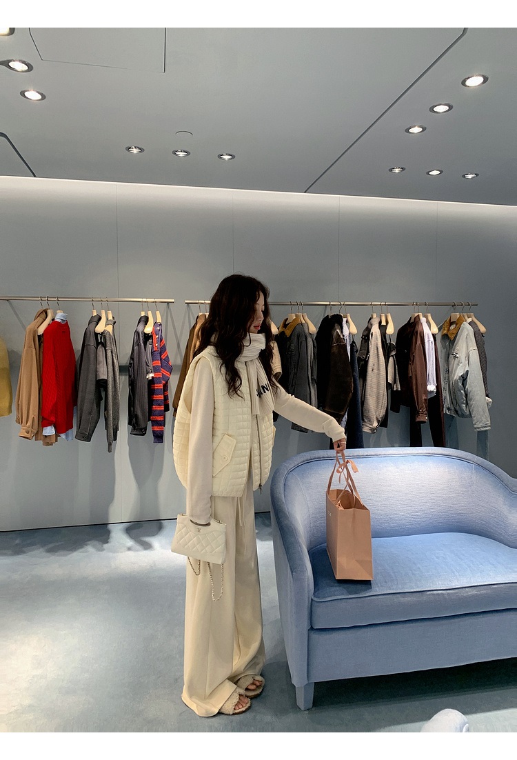 オーバーサイズフラップポケットベスト軽量ダウンジャケット | 詳細画像3