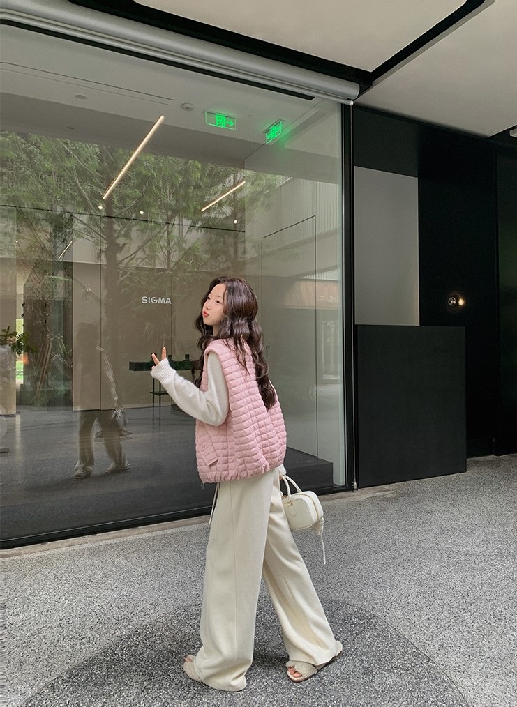 オーバーサイズフラップポケットベスト軽量ダウンジャケット | 詳細画像6