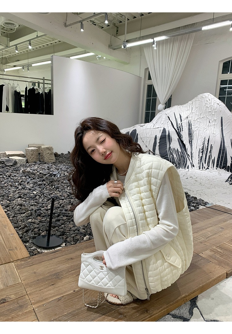 オーバーサイズフラップポケットベスト軽量ダウンジャケット | 詳細画像10