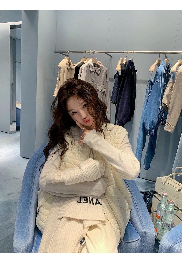 オーバーサイズフラップポケットベスト軽量ダウンジャケット | 詳細画像13