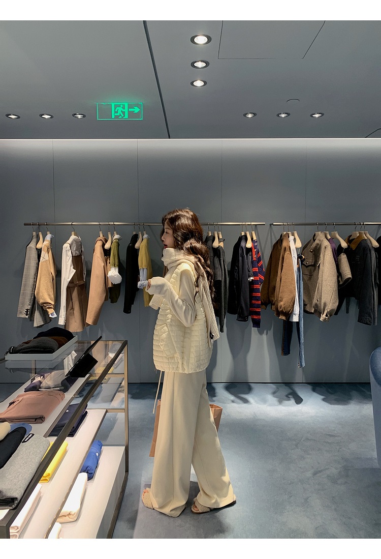 オーバーサイズフラップポケットベスト軽量ダウンジャケット | 詳細画像14