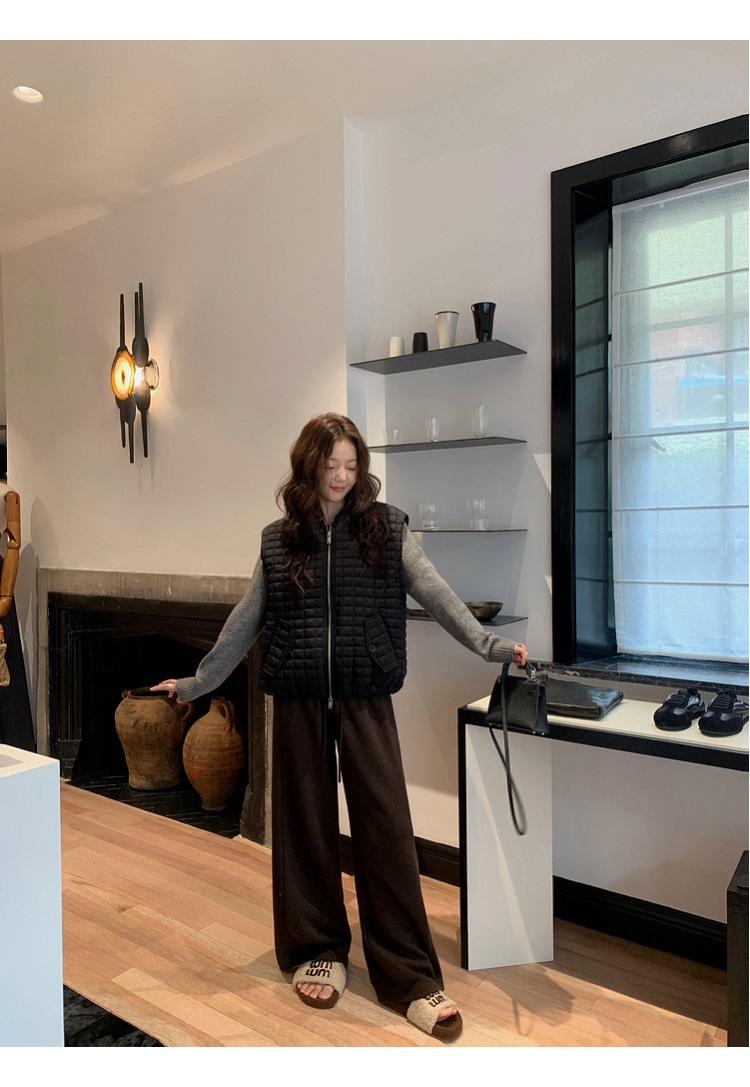 オーバーサイズフラップポケットベスト軽量ダウンジャケット | 詳細画像17