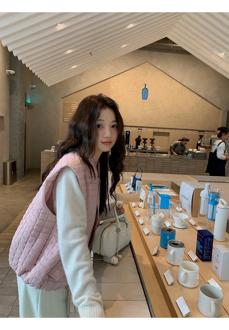 オーバーサイズフラップポケットベスト軽量ダウンジャケット | 詳細画像19