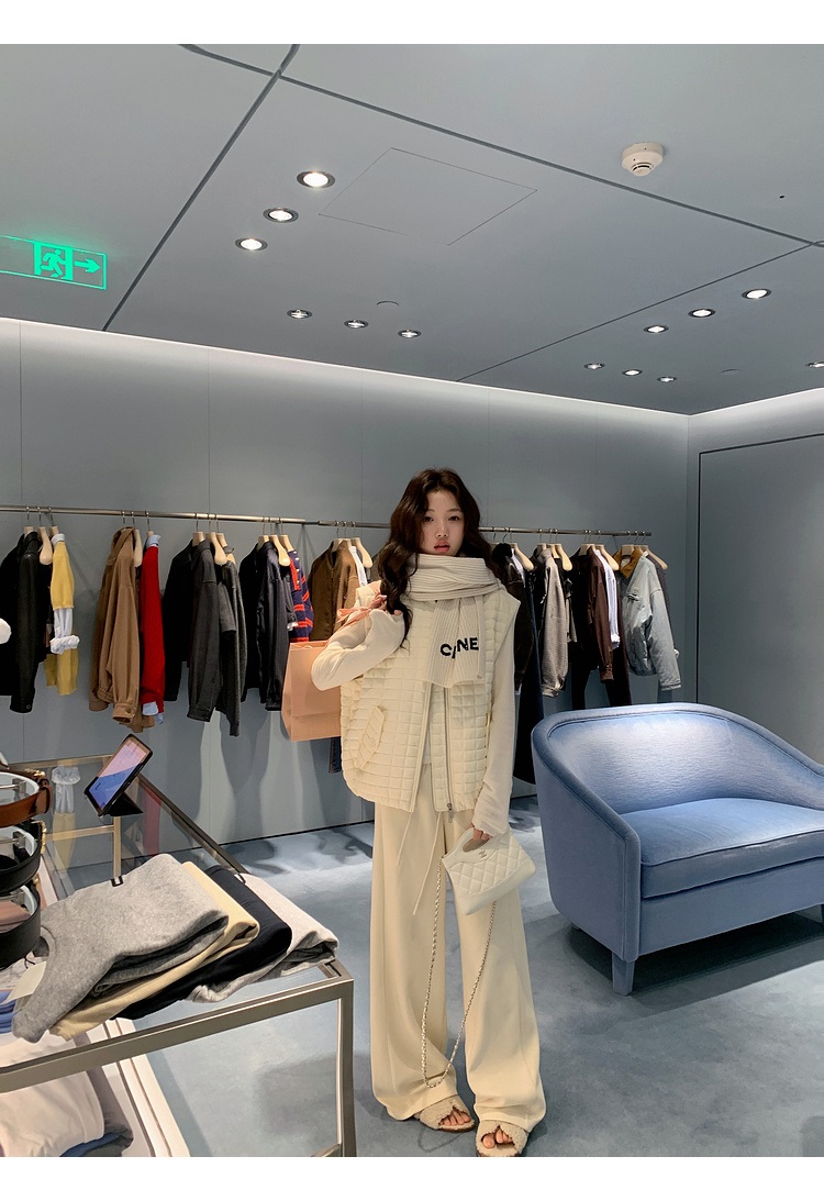 オーバーサイズフラップポケットベスト軽量ダウンジャケット | 詳細画像20