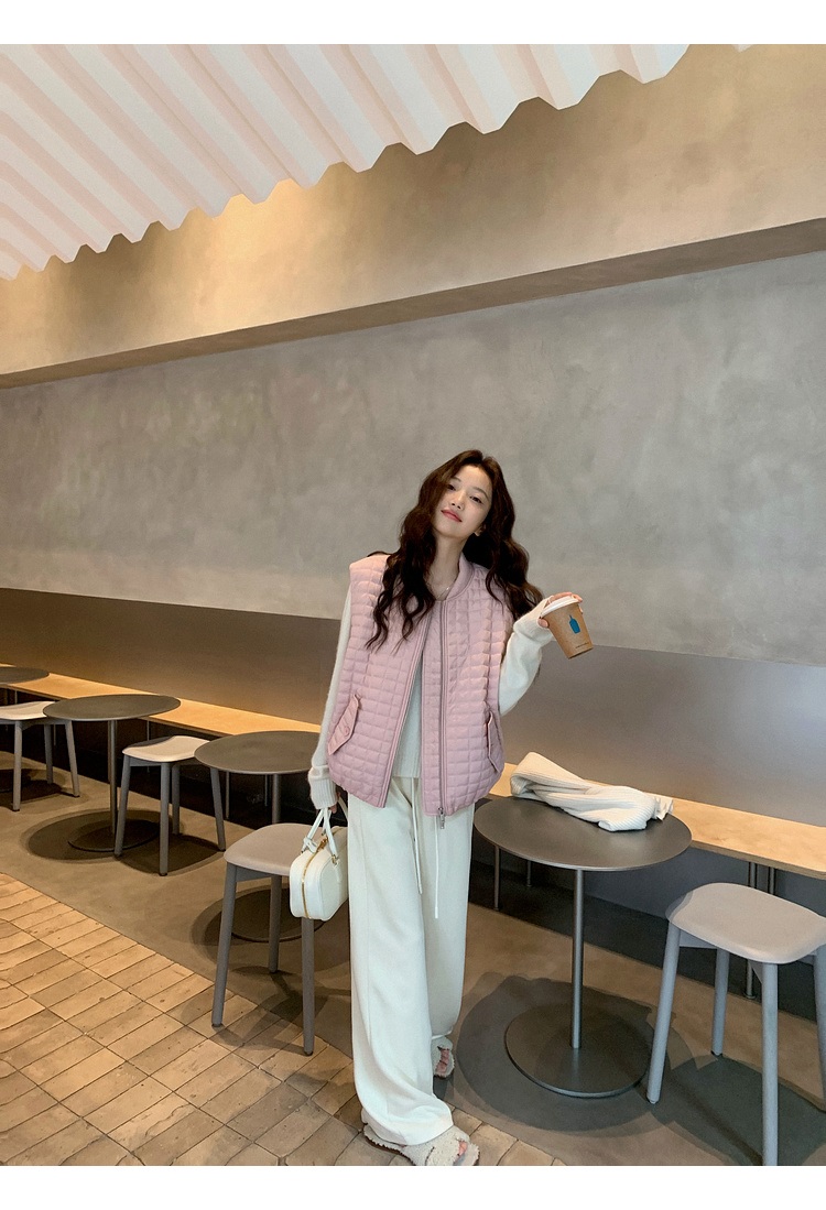 オーバーサイズフラップポケットベスト軽量ダウンジャケット | 詳細画像21