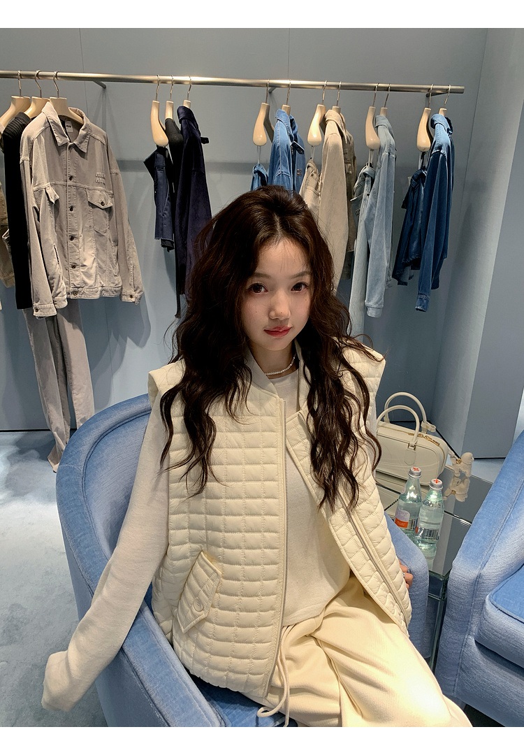 オーバーサイズフラップポケットベスト軽量ダウンジャケット | 詳細画像23