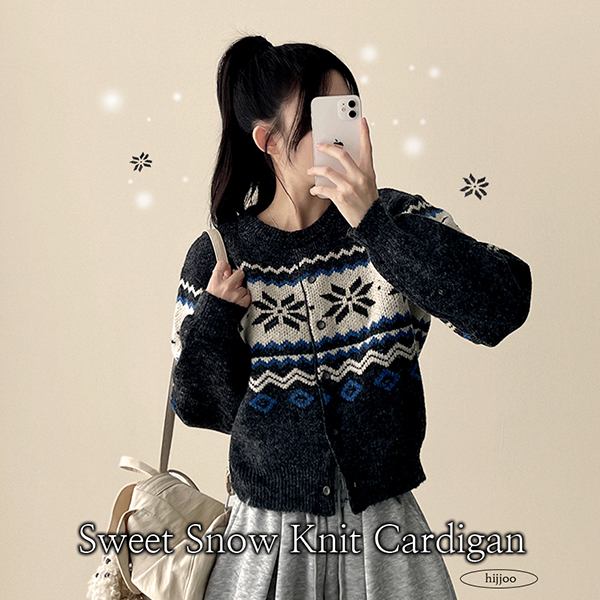 ラウンドネックノルディックカーディガン | レディースファッション