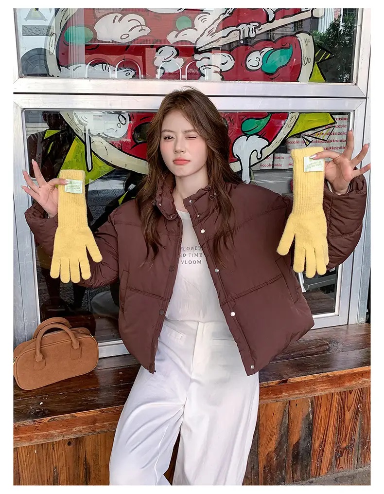 中綿ジップアップハイネックショートジャンパー | 詳細画像9