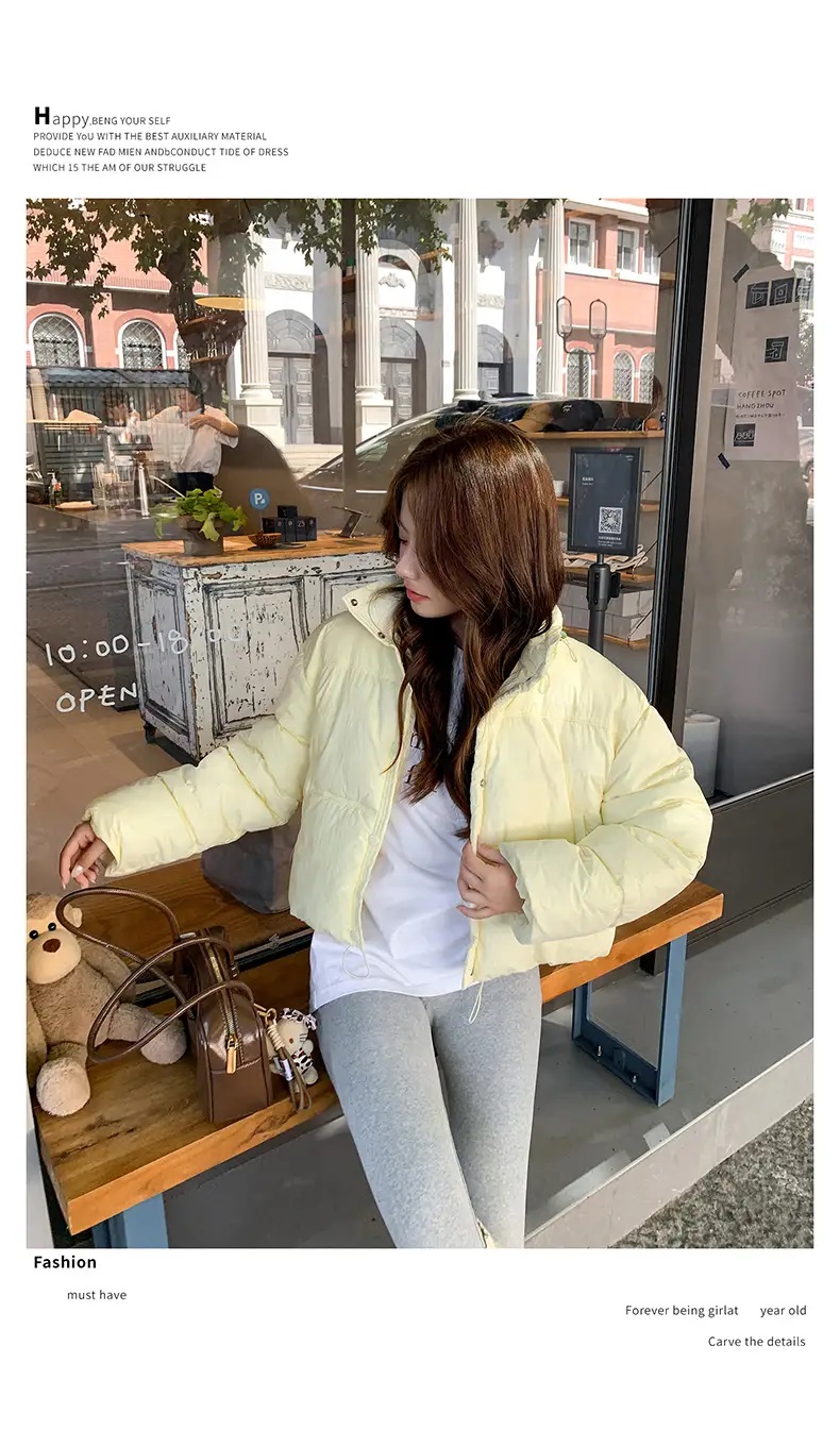 中綿ジップアップハイネックショートジャンパー | 詳細画像11