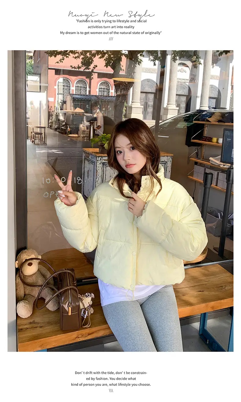 中綿ジップアップハイネックショートジャンパー | 詳細画像12